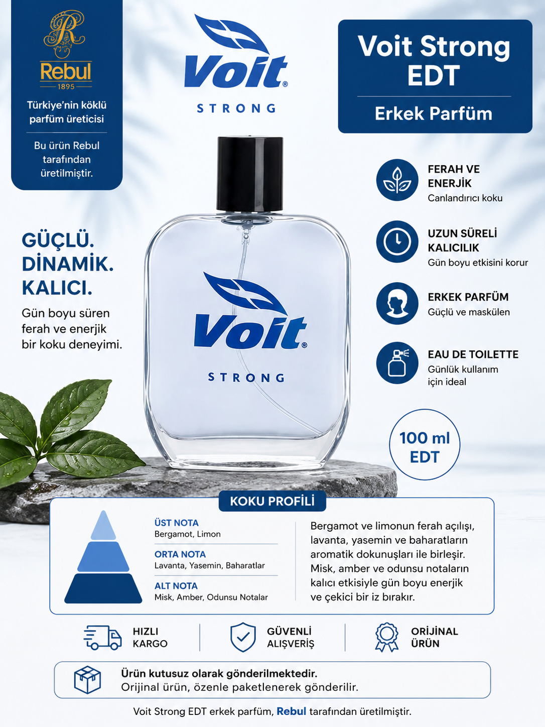 Voit Strong EDP 100 ML Erkek Parfüm ( Kutusuz ) Eau de Parfüm For Man