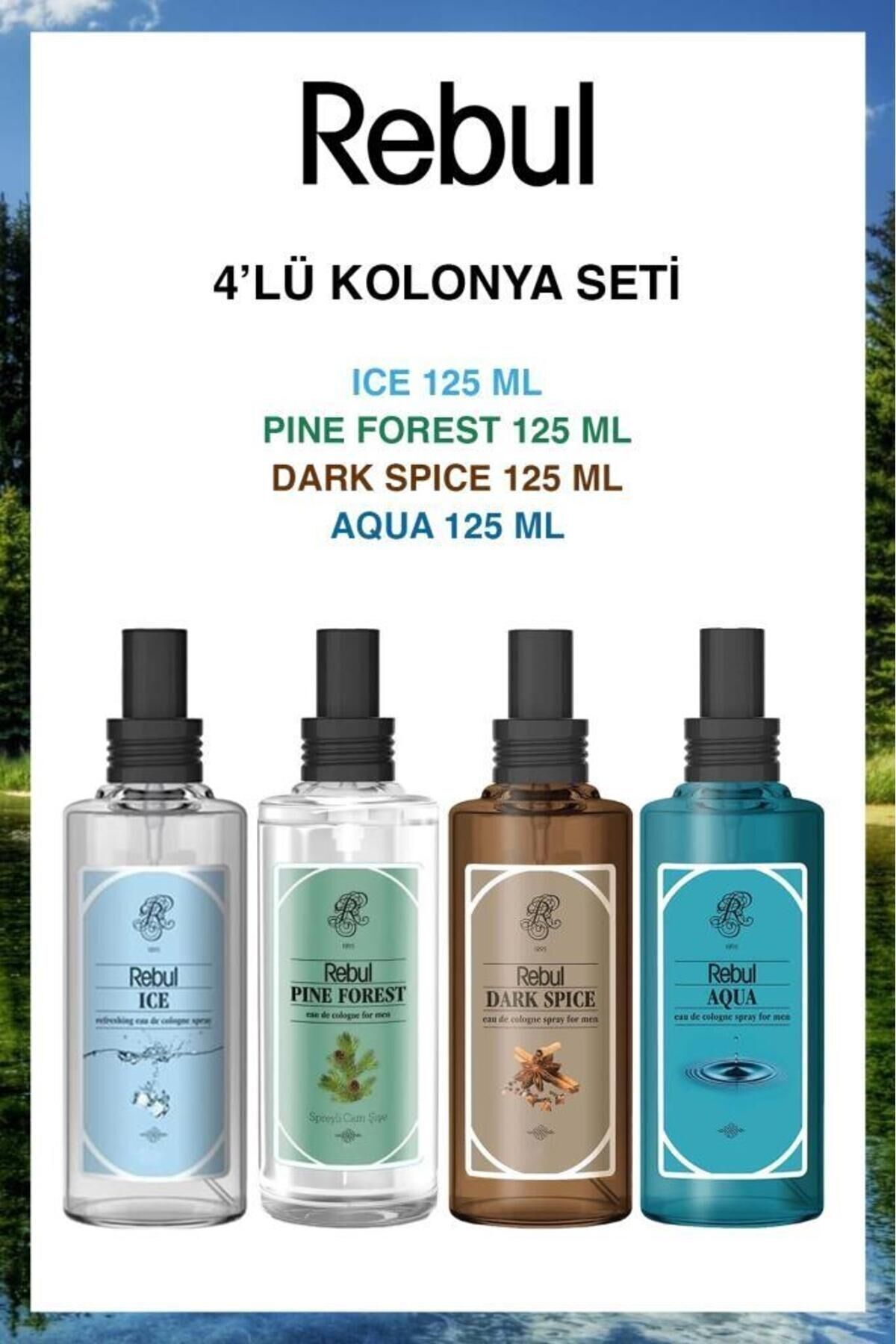 Rebul Aqua-Ice-Dark Spice-Pine Forest Plastik Şişe 125ml Set