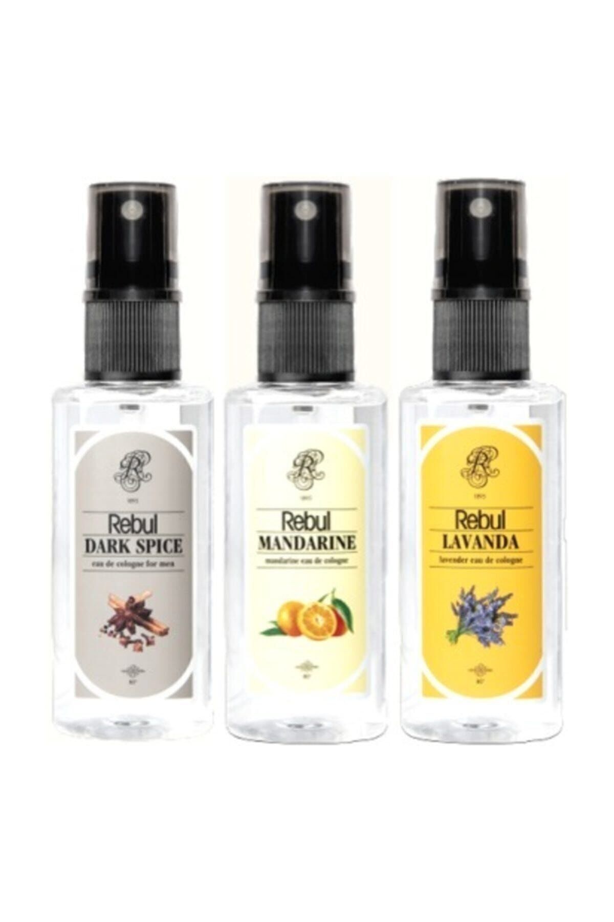 Rebul Kolonya Dark Spice + Mandarine + Lavanta Spreyli 50 Ml X 3 Adet
