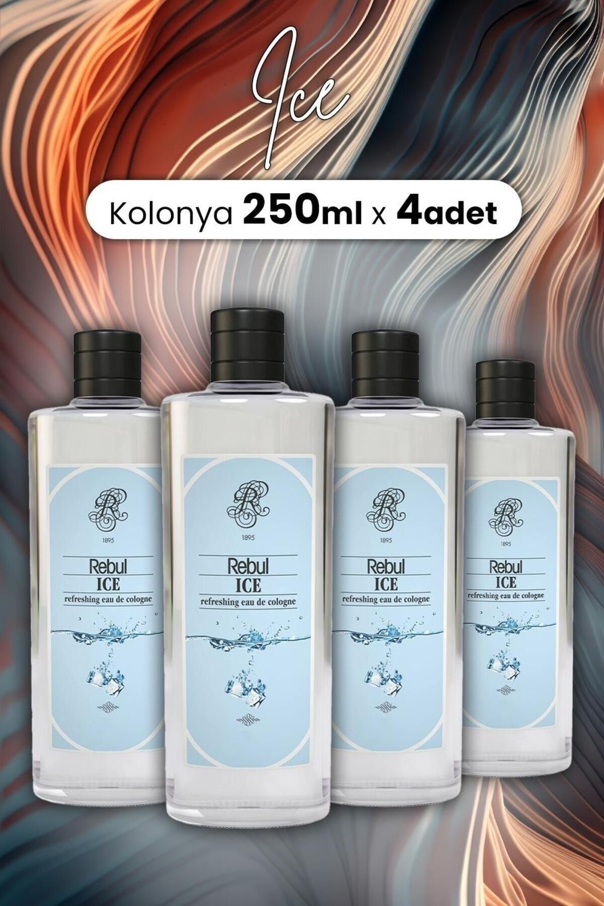 Rebul Ice Kolonya Cam Şişe 250 ml x 4 Adet