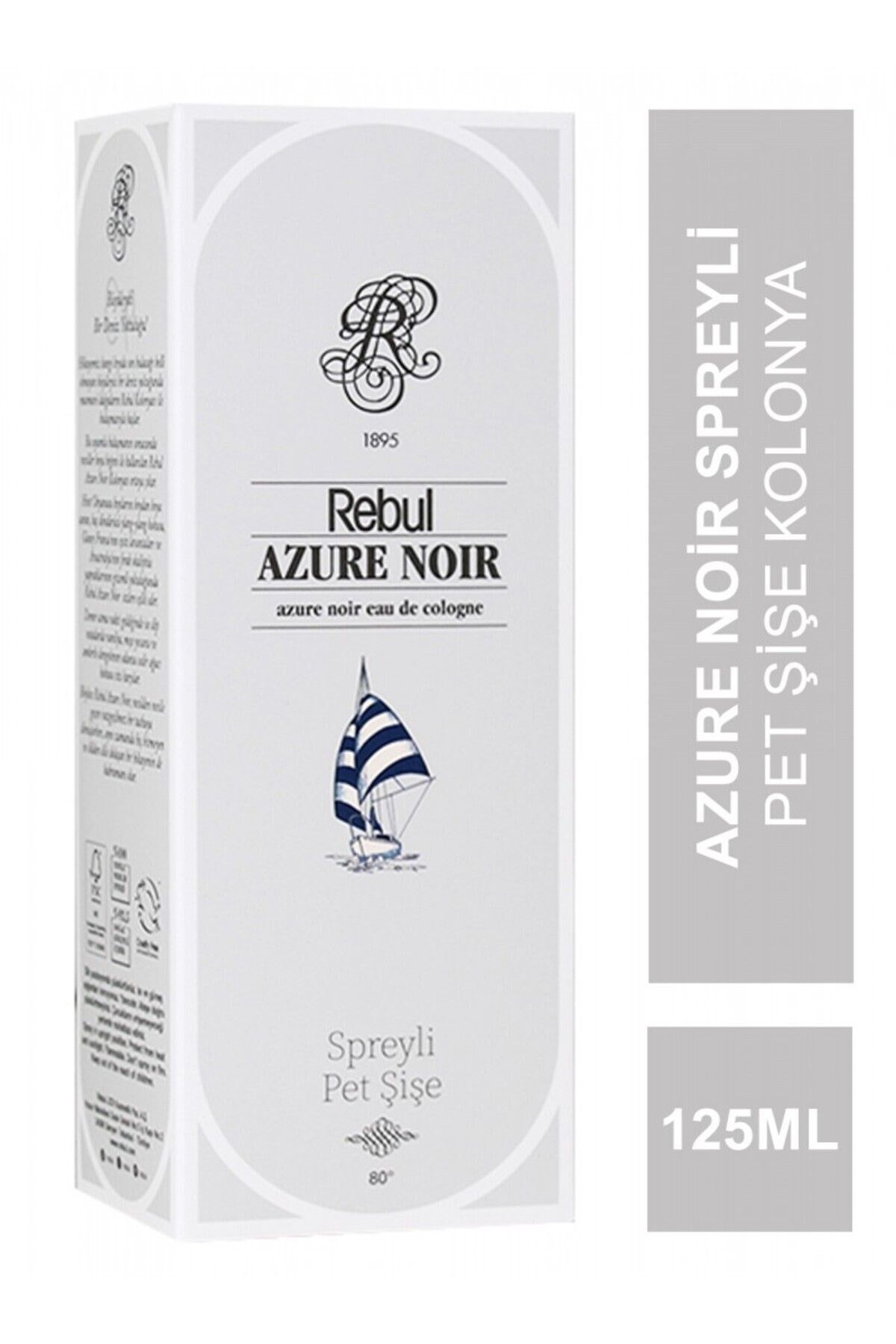 Rebul Azure Noir Spreyli Pet Şişe Kolonya 125 ml