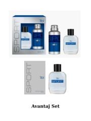 Rebul Sport EDT Erkek Parfüm 100 ml (50+50ml) | Deodorant 150 ml Avantaj Se
