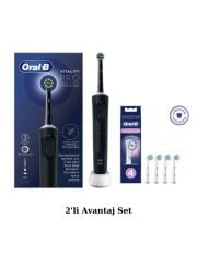 Oral-B D103 Vitality Pro Şarjlı Elektrikli Diş Fırçası - Sensitive Clean, Yumuşak  4'lü Yedek Başlık