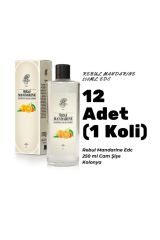 Rebul Mandarıne Edc 250ml Cam Şişeli Mandalina Kokulu Kolonya 12 Adet (1 Koli)