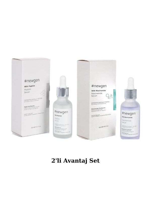 Newgen Peptit, Kırışıklık Azaltıcı,  Antioksidan 30ml - Niacinamide Gözenek Sıkılaştırıcı Serum 30ml