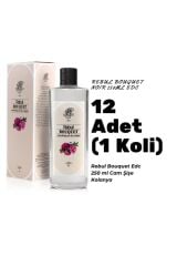 Rebul Bouquet Edc 250ml Cam Şişeli Buket Çiçeği Kokulu Kolonya 12 Adet (1 Koli)