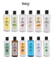 Rebul 250 ml Cam Kolonya 12’li Set, Sweet Lemon, Lime, Jasmine, Pine, Dark Spice, Aqua, Green Tea +5