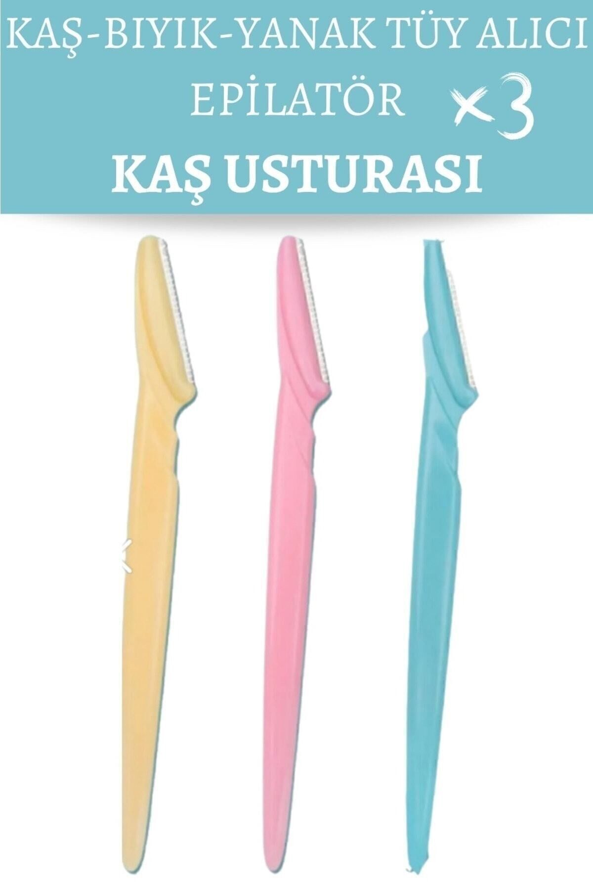 Yüz Jileti Ve Kaş Usturası Kadın Jileti Epilasyon 3'lü Ustura Seti