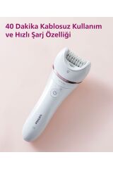 Philips BRE710/05 Epilatör (Yüz+Koltuk altı+Bikini Bölgesi+Bacak)Islak Ve Kuru,Işıklı,Kablosuz