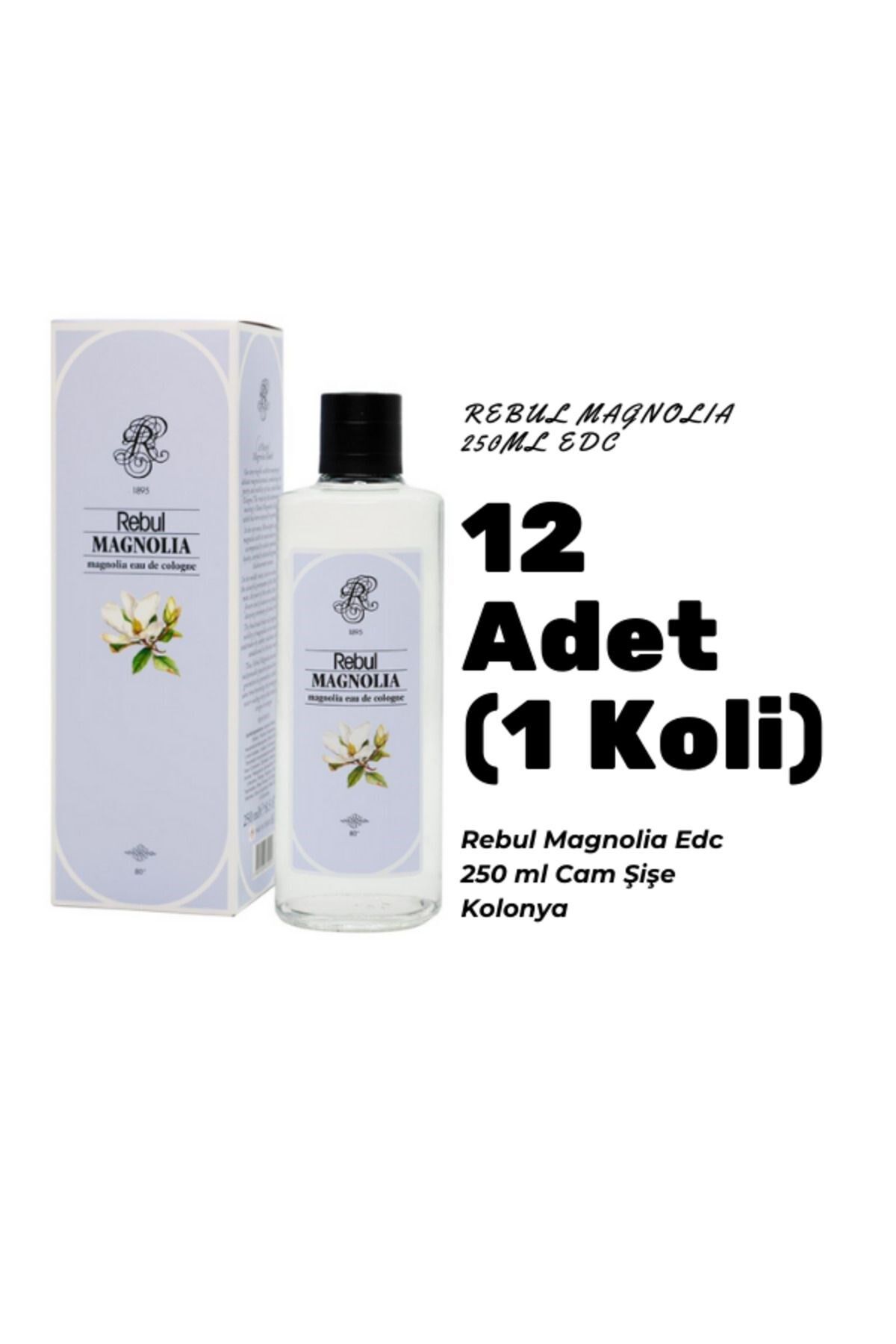 Rebul Magnolia Edc 250ml Cam Şişeli Manolya Kokolu Kolonya 12 Adet (1 Koli)