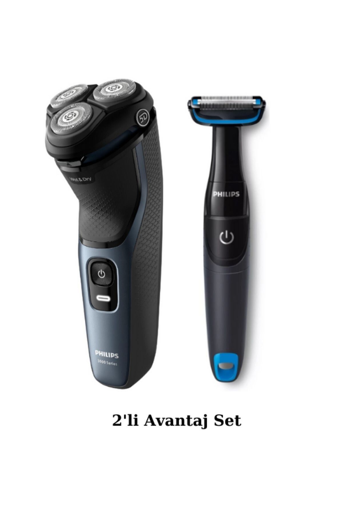 Philips S3144/00 Islak/Kuru Sinek Kaydı Tıraş Makinesi - BG1024 Banyo Vücut Bakım Makinesi 2'li Set