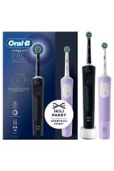 Oral-B D103 Şarjlı/elektrikli Diş Fırçası Vitality Pro 2'li Siyah&lila Avantaj Paketi