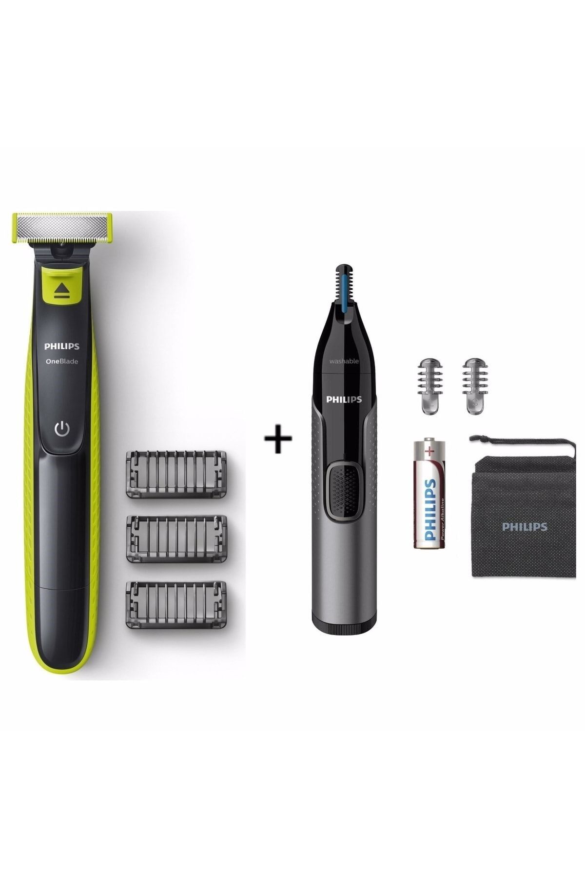 Philips QP2724 Oneblade Şekillendirici Tıraş Makinesi + Kaş, Burun Ve Kulak Kılı Makinesi Hediye