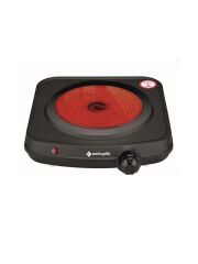 Eminçelik Ec-sü Vcb 01 1200w Set Üstü Tekli Seramik Camlı Siyah Elektrikli Ocak, Döküm Sahan Seti