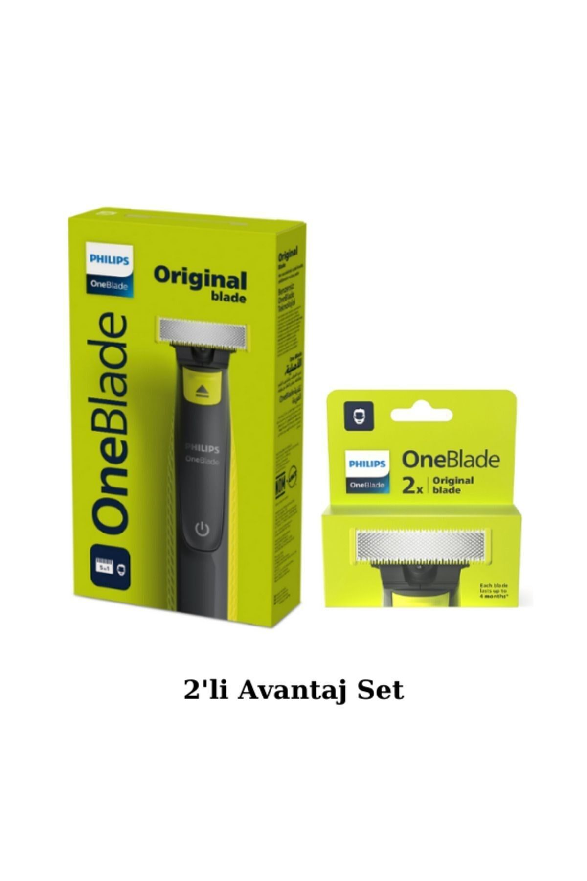 Philips Qp2724/20 5'i1 Arada Tarak Oneblade Yüz Ve Vücut Şekilendirici Qp220 3'lü Yedek Bıçak Set