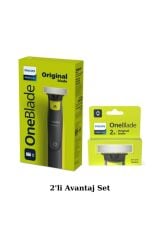 Philips Qp2724/20 5'i1 Arada Tarak Oneblade Yüz Ve Vücut Şekilendirici Qp220 3'lü Yedek Bıçak Set