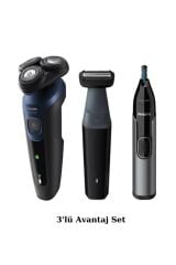 Philips S5445 Islak/kuru Sinek Kaydı Tıraş - Banyo Vücut Bakım - Kulak-Burun Tüy Kesme Makinesi Set