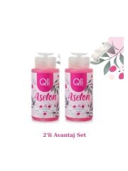 Qiwomen Besleyici Oje Çıkarıcı Pompalı Aseton 200ml 2 Adet
