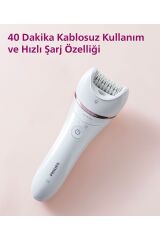Philips BRE730/05 Epilatör (Yüz+Koltuk altı+Bikini Bölgesi+Bacak)Islak Ve Kuru,Işıklı,Kablosuz