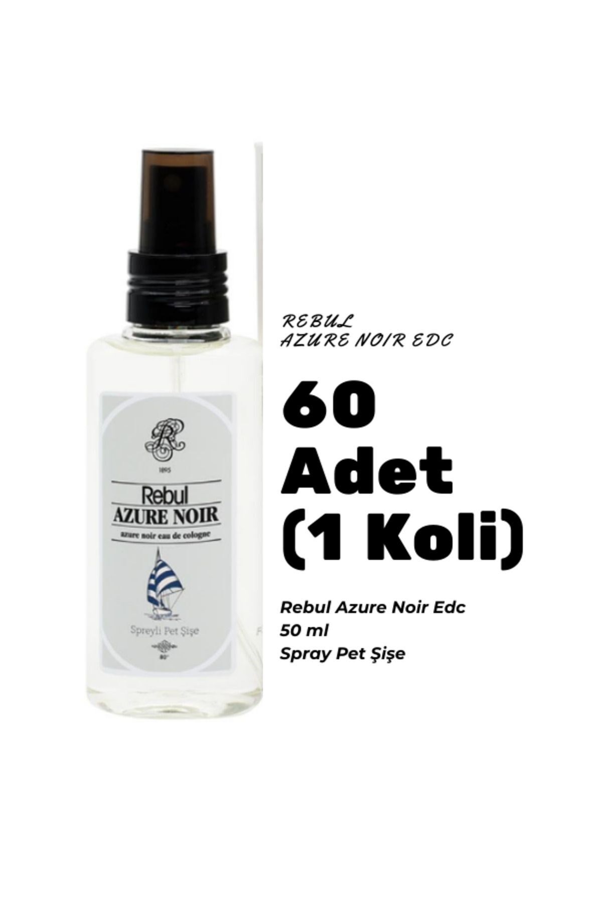 Rebul Azure Noir Edc 50ml Sprey Pet Şişe 60 Adet (1 koli) Azure Noir Kokulu Kolonya