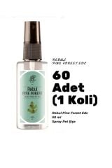 Rebul Pine Forest Edc 50ml Sprey Pet Şişe 60 Adet (1 koli) Pine Forest Kokulu Kolonya