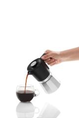 Arzum OK0027 OKKA Rich Moka Pot Karıştırıcılı Metal İtalyan ve Türk Kahve Makinesi - Krom 5 Fincan