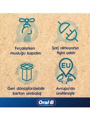 Oral-B D103 Vitality Pro Cross Action Şarjlı Elektrikli Diş Fırçası Siyah-Lila, Diş Macunu 50ml Set