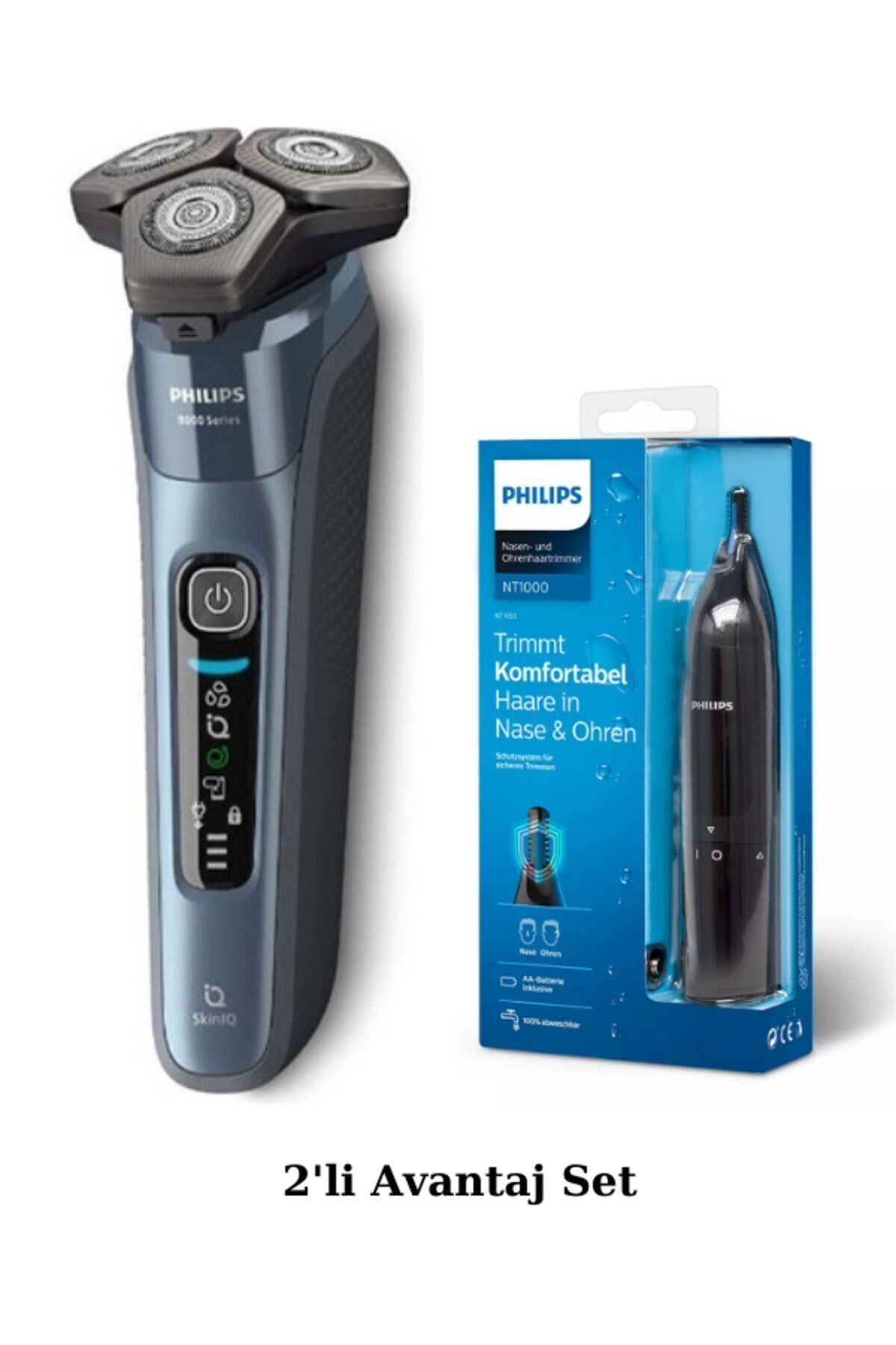Philips Series 8000 S8692/35 Aquatouch Islak Kuru Tıraş Makinesi + NT1650 Kulak-Burun Tüy Kesme Set
