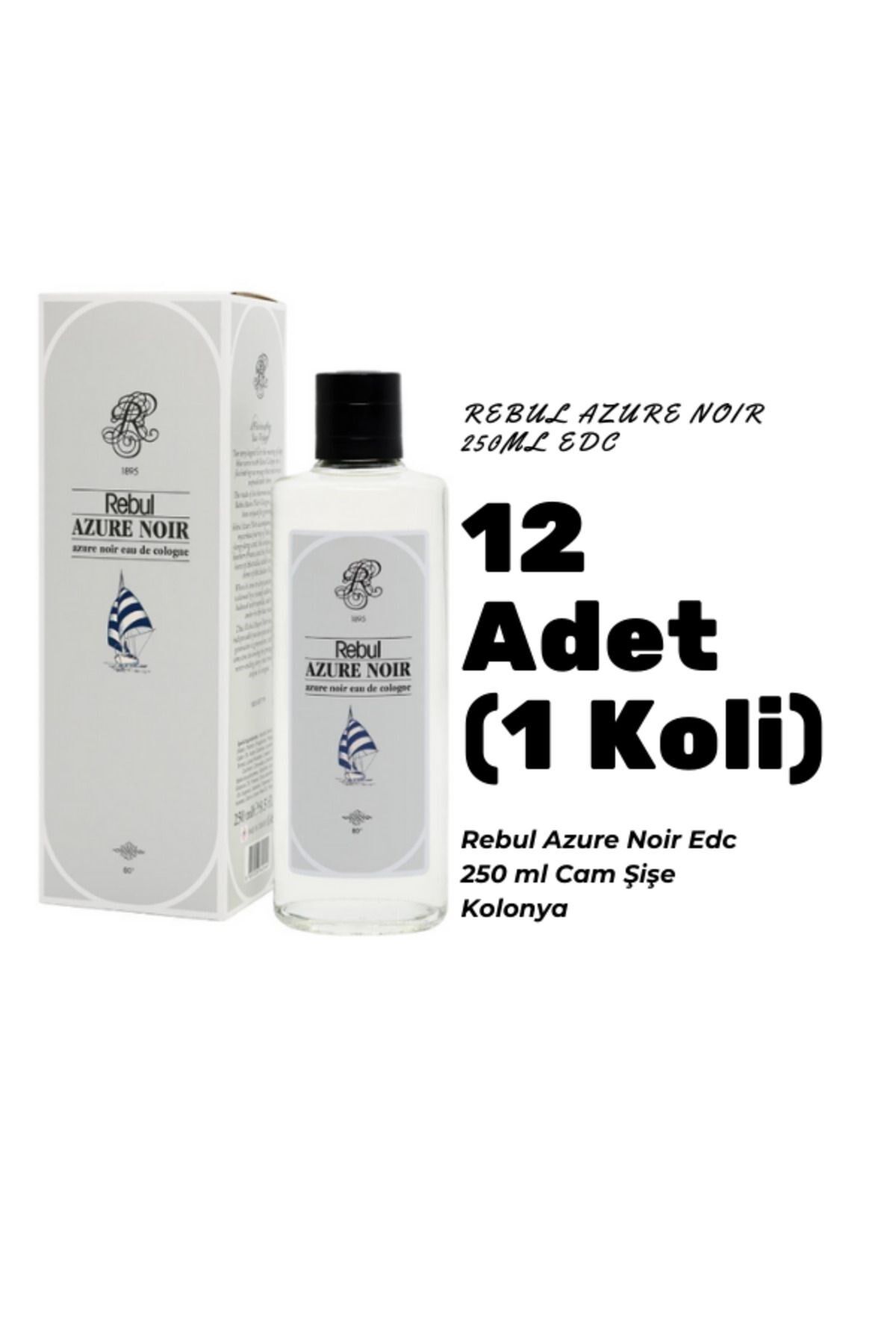 Rebul Azure Noir Edc 250ml Cam Şişeli Kolonya 12 Adet (1 Koli)