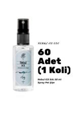 Rebul ICE Edc 50ml Sprey Pet Şişe 60 Adet (1 koli) ICE Kokulu Kolonya