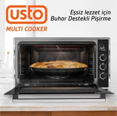 Usto 2105 Airfry Özellikli 50lt Multi Cooker Midi Fırın Beyaz