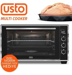 Usto 2105 Airfry Özellikli 50lt Multi Cooker Midi Fırın Beyaz