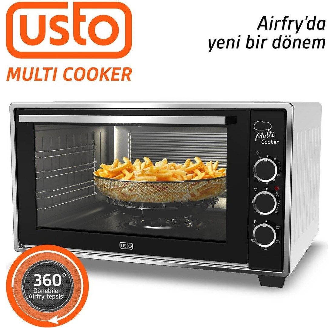 Usto 2105 Airfry Özellikli 50lt Multi Cooker Midi Fırın Beyaz