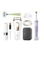 Braun IPL Silk·expert Pro 5, Tüy Alma, Çanta, Tıraş Bıçağı, Diş Fırçası, 2 Başlık, PL5146-D103 Set