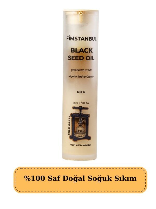 Fimstanbul Soğuk Sıkım Çörekotu Yağı 50 ml – %100 Doğal Saf Black Seed Oil No:6 Cilt Yumuşatma