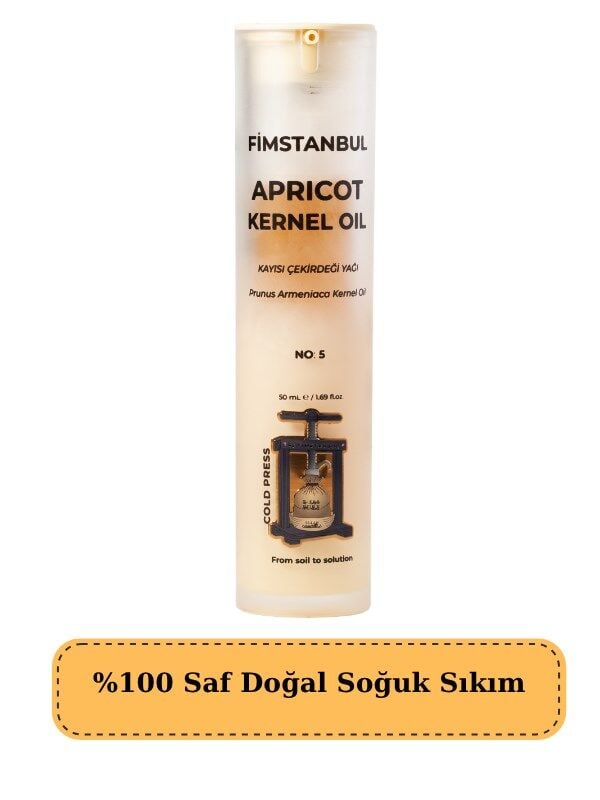 Fimstanbul Soğuk Sıkım Kayısı Çekirdeği Yağı 50 ml – %100 Doğal Saf Apricot Kernel No:5 Nemlendirme