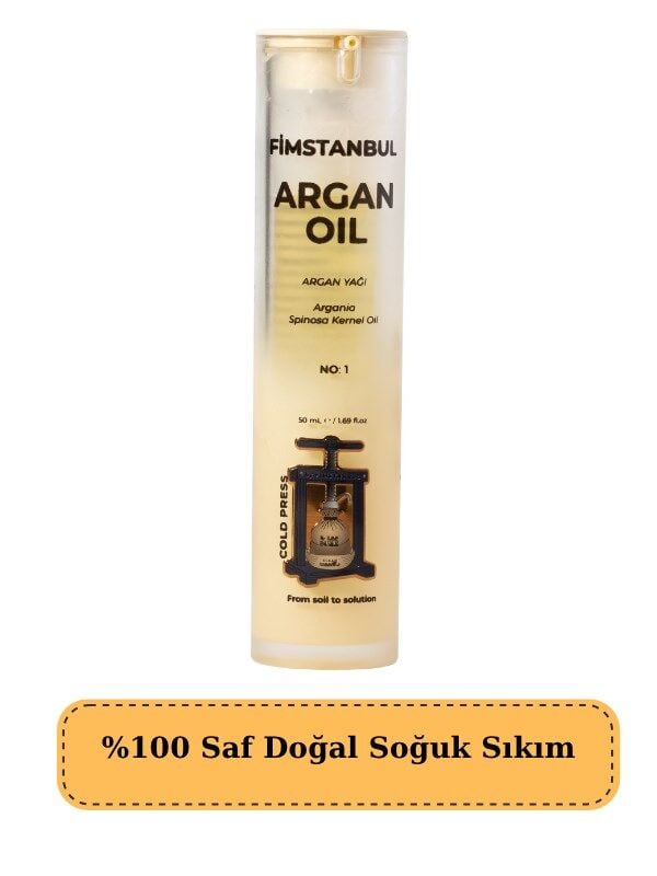 Fimstanbul Soğuk Sıkım Argan Yağı 50 ml – %100 Doğal Saf Argan Oil No:1 Cilt ve Saç Bakım