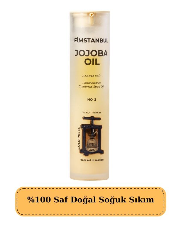 Fimstanbul Jojoba Yağı %100 Saf Doğal Soğuk Sıkım 50 ml – No:2 Jojoba Oil Sebum Dengeleyici