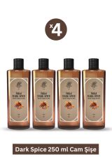Rebul Dark Spice 250 ml Cam Şişeli Kolonya 4'lü Avantaj Set
