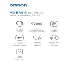 Omron M2 Basic HEM-7121J-E Üst Koldan Ölçer Dijital Tansiyon Aleti