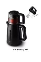 Philips HD7301 Daily Collection 2in1 Çay Makinesi/Kettle - Cam Demlikli - HR3705 Mikser Avantaj Set