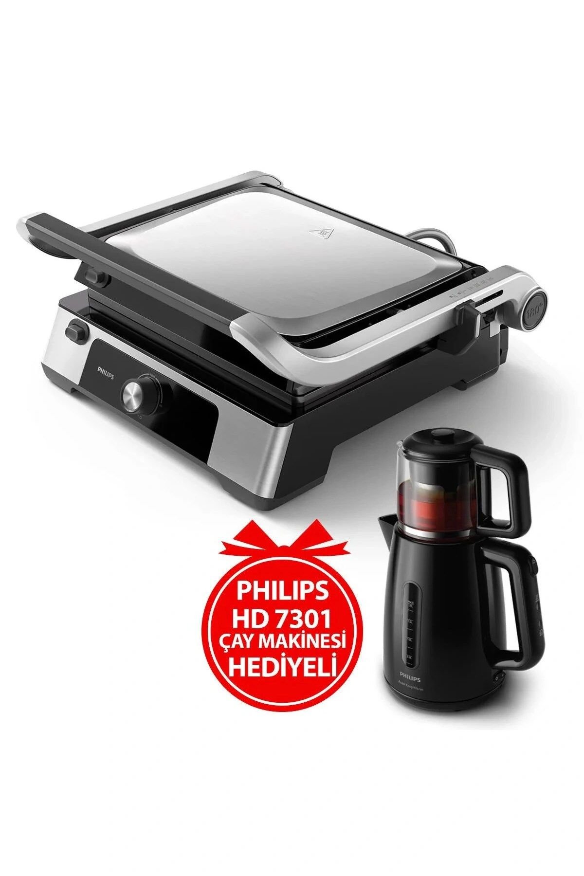 Philips HD6301/90 2200 W Tost Makinesi + HD7301 Çay Makinesi Hediyeli