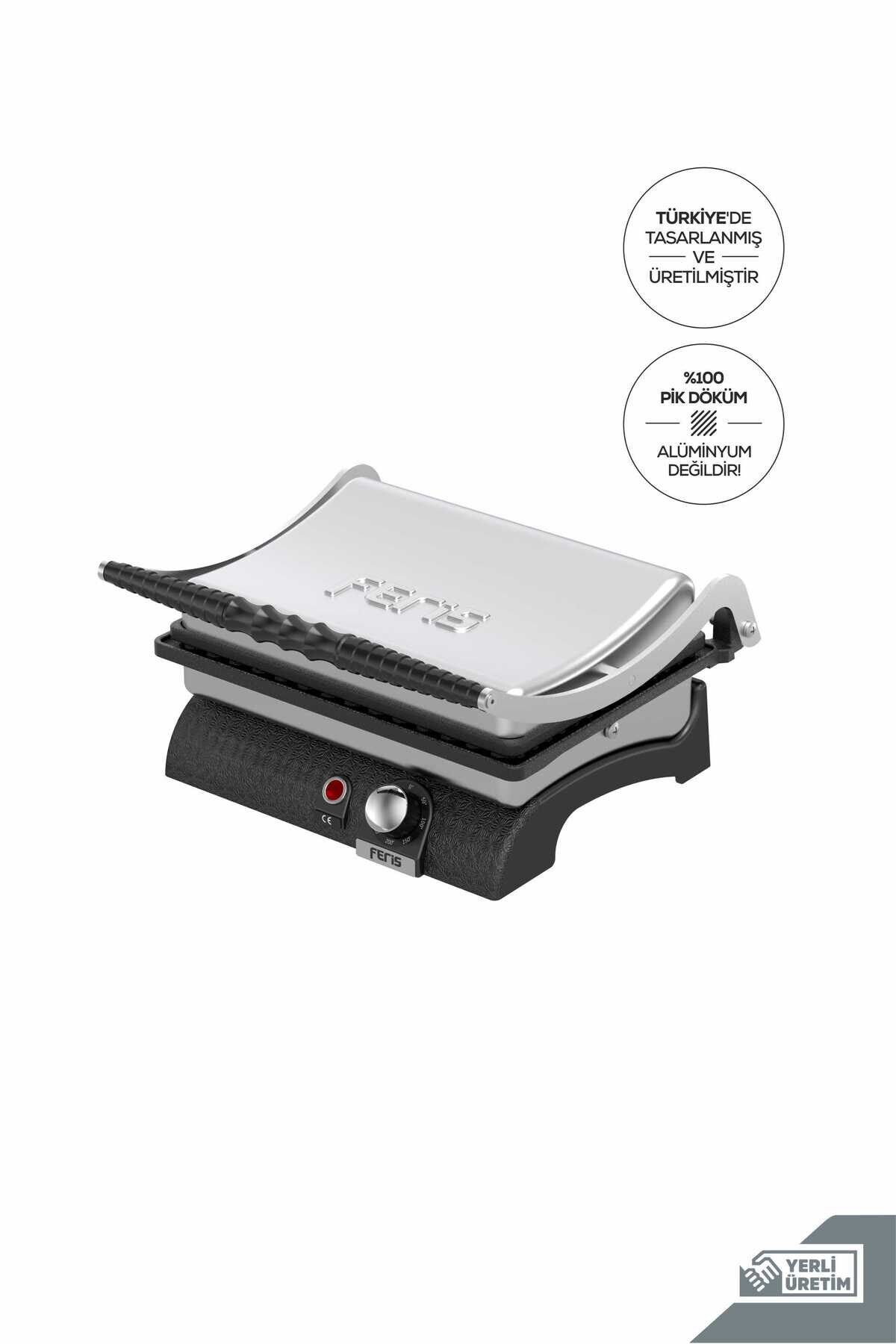 Feris FT3011 12 Dilim Gri 1800 W Döküm Sanayi Tipi Tost Makinesi