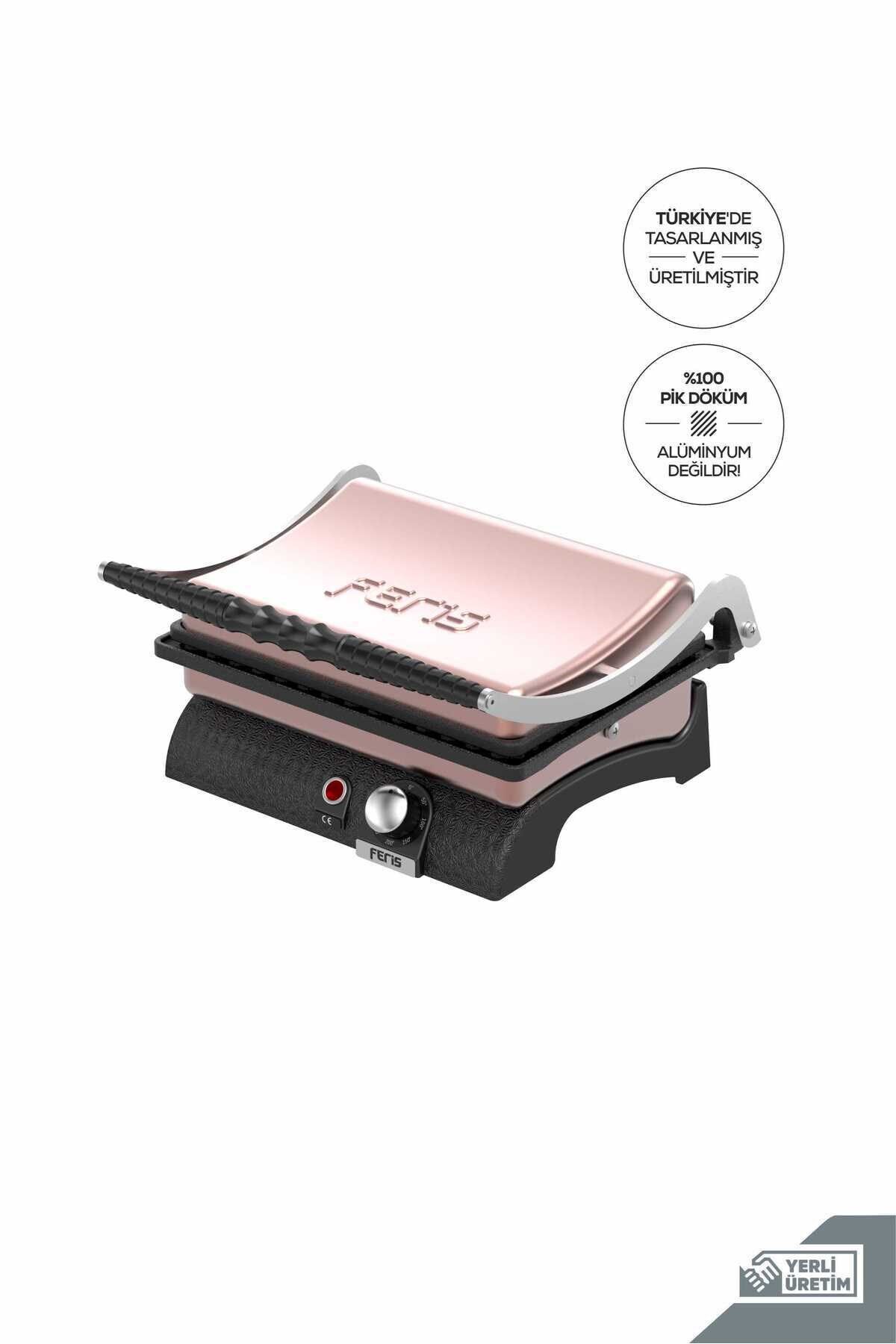 Feris FT3011 12 Dilim RoseGold 1800 W Sanayi Döküm Tipi Tost Makinesi