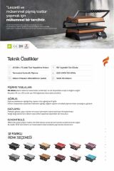 Feris FT3011 12 Dilim RoseGold 1800 W Sanayi Döküm Tipi Tost Makinesi