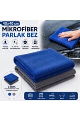 Muggio 40x40 Mikrofiber Parlak Bez Oto Kurulama Temizlik Bezi İz Tüy Hav Bırakmaz 1 Adet