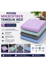 Muggio 40x40 Mikrofiber Oto ve Mutfak Genel Temizlik Bezi 40gr İz Tüy Bırakmaz Çok Amaçlı Bez 1 Adet