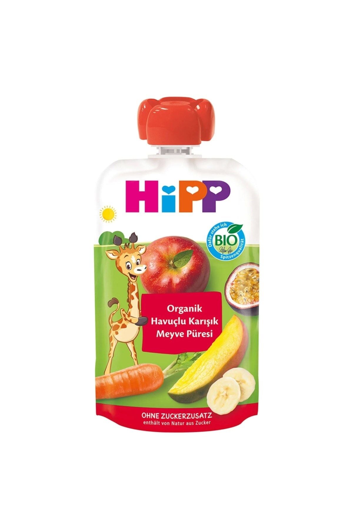 HiPP Organik Havuçlu Karışık Meyve Püresi 100 Gr