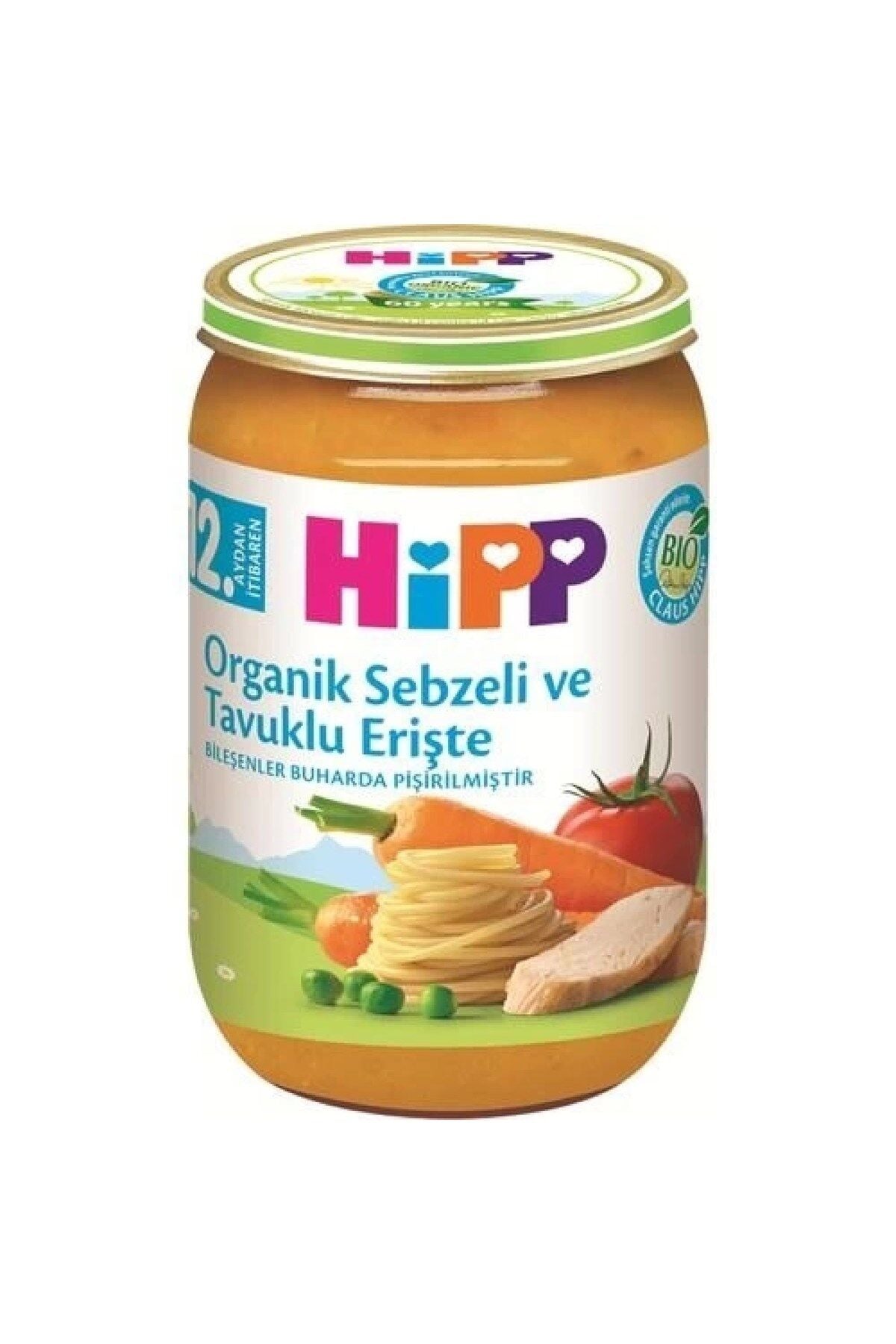 HiPP Organik Sebzeli Tavuklu Erişte 220 gr