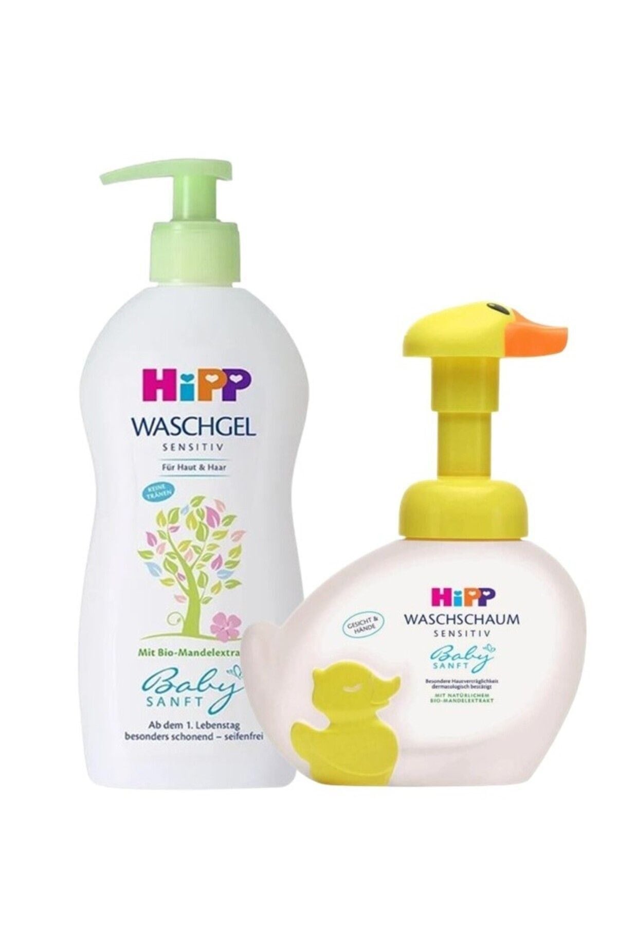 HiPP Babysanft Bebek El Ve Yüz Yıkama Köpüğü 250 Ml, Babysanft Bebek Saç Ve Vücut Banyo Jeli 400 gr